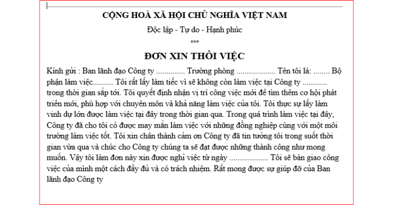 Các bước bàn giao trước khi nộp đơn xin nghỉ việc